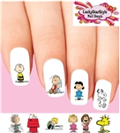 Charlie Brown Snoopy Woodstock Linus Lucy Assorted Set of 20  Waterslide Nail Decals