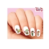 Christmas Elf Candy Cane Assorted Set of 20 Waterslide Nail Decals
