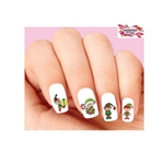 Christmas Elf Candy Cane Assorted Set of 20 Waterslide Nail Decals