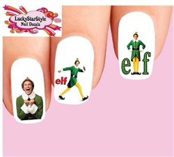 Elf The Movie Christmas Assorted Set of 20 Waterslide Nail Decals