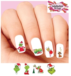 How the Grinch Stole Christmas Assorted Set of 20 Waterslide Nail Decals