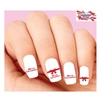 Merry Christmas Red Bow Assorted Set of 20 Waterslide Nail Decals