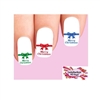 Merry Christmas Bow Assorted Colors Set of 20 Waterslide Nail Decals