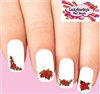 Christmas Holiday Poinsettia Assorted Set of 20 Waterslide Nail Decals