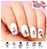 Christmas Holiday Snowman Assorted Set of 20 Waterslide Nail Decals