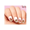 Holiday Christmas Teddy Bear Assorted Set of 20 Waterslide Nail Decals
