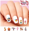 Circus Carnival Clown Horse Lion Balloons Assorted Set of 20 Waterslide Nail Decals