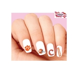Clemson University Tigers Assorted Set of 20 Waterslide Nail Decals