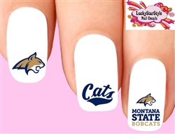 Montana State Bobcats Assorted Set of 20 Waterslide Nail Decals
