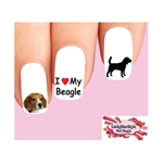 Beagle Assorted Set of 20 Waterslide Nail Decals
