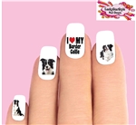 Border Collie Assorted Set of 20 Waterslide Nail Decals