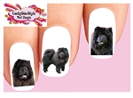 Chow Chow Black Assorted Set of 20 Waterslide Nail Decals