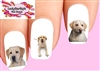Yellow Labrador Retriever Assorted Set of 20 Waterslide Nail Decals
