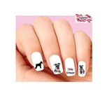 Schnauzer Assorted Set of 20 Waterslide Nail Decals