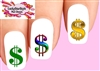 Dollar Money Assorted Set of 20 Waterslide Nail Decals