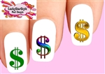 Dollar Money Assorted Set of 20 Waterslide Nail Decals