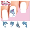Cute Dolphins Assorted Set of 20 Waterslide Nail Decals