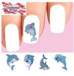 Cute Dolphins Assorted Set of 20 Waterslide Nail Decals