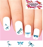 Blue Dragonfly Assorted Set of 20 Waterslide Nail Decals