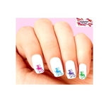 Colorful Dragons Assorted Set of 20 Waterslide Nail Decals