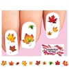 Fall Autumn Leaves Thanksgiving Assorted Set of 20 Waterslide Nail Decals
