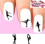 Figure Skating Silhouette Assorted Set of 20 Waterslide Nail Decals