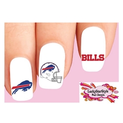 Buffalo Bills Football Assorted Set of 20 Waterslide Nail Decals