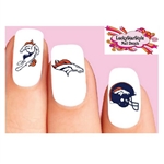 Denver Broncos Football Assorted Set of 20d Waterslide Nail Decals