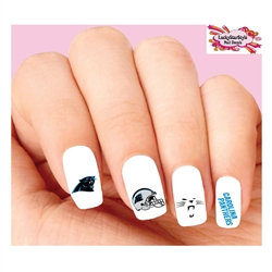 Carolina Panthers Football Assorted Set of 20 Waterslide Nail Decals