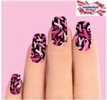 Pink Breast Cancer Awareness Ribbons Set of 10 Waterslide Full Nail Decals