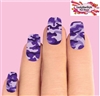 Purple Camo Camouflage Set of 10 Waterslide Full Nail Decals
