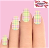 Easter Spring Pastel Plaid Set of 10 Waterslide Full Nail Decals