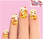 Fall Autumn Leaves Set of 10 Waterslide Full Nail Decals