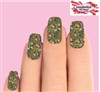 Mossy Oak Camo Green Leaves Set of 10 Waterslide Full Nail Decals