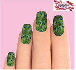 Peacock Feathers Set of 10 Waterslide Full Nail Decals