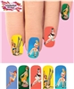 Vintage  Pin Up Girls Assorted #1 Set of 10 Full Waterslide Nail Decals