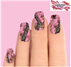 Pink Mossy Oak Realtree Camo Set of 10 Waterslide Full Nail Decals