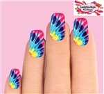 Tye Dye Set of 10 Waterslide Full Nail Decals