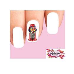 Candy Gumball Machine Set of 20 Waterslide Nail Decals