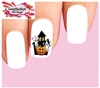 Halloween Haunted House with Ghost & Pumpkin Set of 20 Waterslide Nail Decals