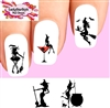 Halloween Sexy Witch Silhouette Assorted Set of 20 Waterslide Nail Decals