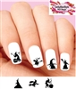 Halloween Witch Black Silhouette Assorted Set of 20  Waterslide Nail Decals