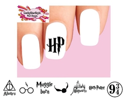 Harry Potter, Hogwarts, Quidditch, Muggle Set of 20 Assorted Waterslide Nail Decals