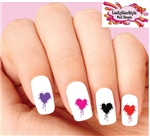 Heart Dripping Splatter Assorted Set of 20 Waterslide Nail Decals