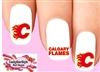 Calgary Flames Hockey Assorted Set of 20 Waterslide Nail Decals
