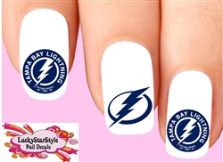 Tampa Bay Lightning Hockey Assorted Set of 20 Waterslide Nail Decals