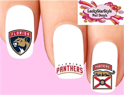 Florida Panthers Hockey Assorted Set of 20 Waterslide Nail Decals