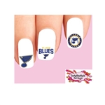 St. Louis Blues Hockey Assorted Set of 20 Waterslide Nail Decals
