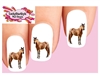 Brown Horse Standing Set of 20 Waterslide Nail Decals