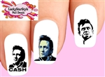 Johnny Cash Assorted Set of 20 Waterslide Nail Decals